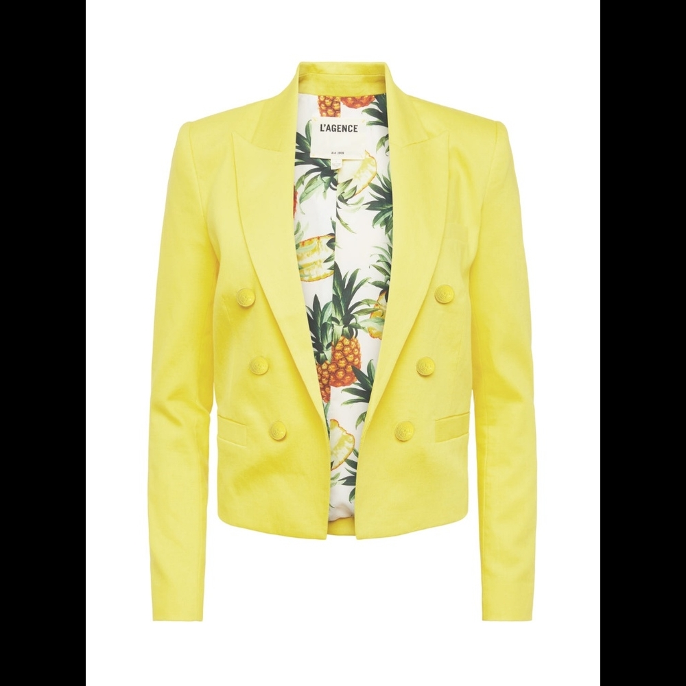 L'AGENCE Brooke Linen Blazer